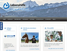 Tablet Screenshot of lebenshilfe-bgl.de